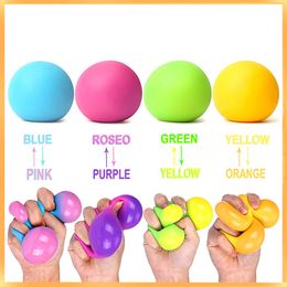 12pcs/lot Anti Stress Ball Toys 6cm Colour Change Squeeze Ball Stress Pressure Relief Relax Novelty Fun Day Gifts Decompression Pressure Ball 1806