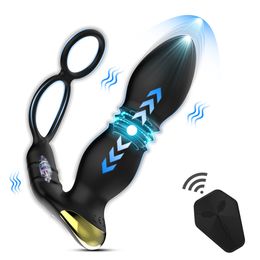 Remote controlled anal extension, vibration and contraction prostate massager for men and women to flirt, masturbate, masturbate, orgasm massage, AV stick GS001