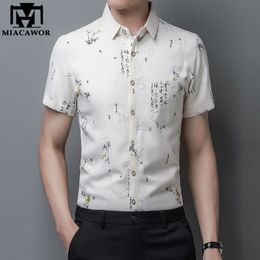 Men s Casual Shirts Fashion Shirt Chinese Style Cotton Linen Summer Short Sleeve Slim Fit Camisa Masculina Clothing C774 230302