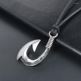 Pendant Necklaces Personality Silver Colour Fish Hook Axe Necklace For Men Trend Hip Hop Punk Party Accessories Jewellery