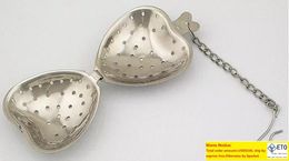 200pcs hearted shape stainless steel strainer tea infuser tea ball Heart good quality