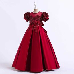 Girl's Dresses Kids Wedding Dresses for Girls Elegant Flower Princess Long Gown Toddler Girl Evening Dress Vestidos Infantil Size 6 12 14 Years