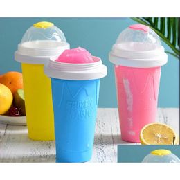 Other Drinkware Home Smoothie Cup Slushie Maker Shake Summer Pinch Into Ice Refrigeration Drop Delivery Garden Kitchen Dining Bar Dh9Sv