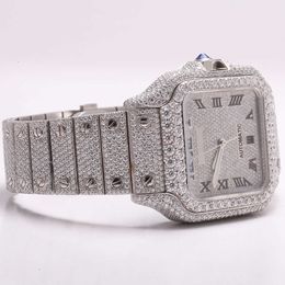 premium di alta qualità vvs top brand hot custom dign hip hop uomo donna luxury hand set lced out diamond moissanite watch40ME4KVN