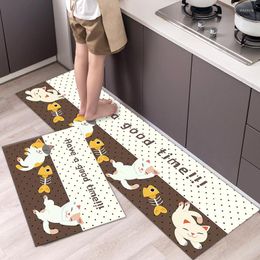 Carpets Printed Kitchen Rug For Floor Waterproof Household Simple Absorbent Non-slip Bathroom Mat Bedroom Living Room Entrance Doormat