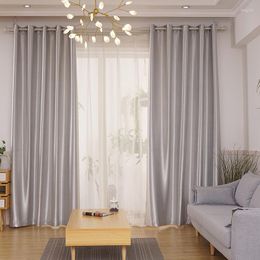 Curtain Product Modern Simple Pure Colour Single-sided Light El Guesthouse High Shading Curtains For Living Room Dining Bedroom