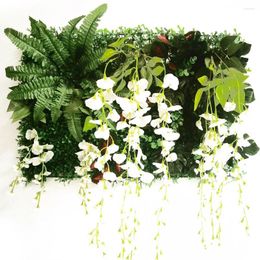 Decorative Flowers Artificial Plants For Decoration Rattan Fake Panels Forest Lawn Grass Window Subtropical Mesh Grille Wall