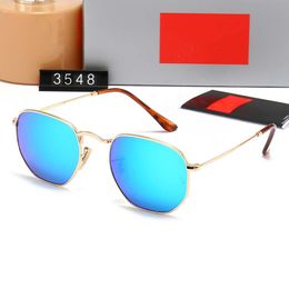 Designer-Brille Herren sechseckige Sonnenbrille Lunette de Soleil schwarz Raybann-Rahmen Herren-Damen-Sonnenbrille Unregelmäßige Brillen Sonnenbrillen Gold-Metall-Goldglas