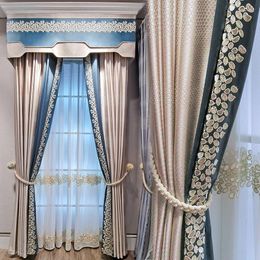 Curtain Curtains For Living Dining Room Bedroom High-end Modern Light Luxury Style High Precision American Master