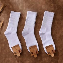 Men's Socks Men Socks Cotton Solid Color Harajuku High Tube Socks Business Mens Standard 1 Pair White Black Drop Ship Gifts for Man Soks Z0227