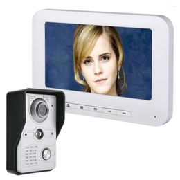 Video Door Phones 7 Inch LCD Phone Doorbell Intercom Kit 1-camera 1-monitor Night Vision With IR-CUT HD 700TVL Camera