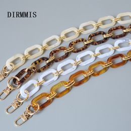 Bag Parts Accessories Fashion Woman Handbag Accessory Parts White Pearl Acrylic Resin Chain Luxury Leopard Strap Women Shoulder Cute Clutch Chains 230302