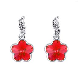 Stud Earrings ER-00253 Genuine Austrian Crystal Jewellery For Women 2023 Allergy-free Plum Blossom Earring Christmas Gift Drop