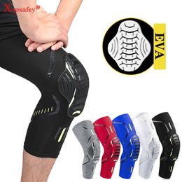 Elbow Knee Pads 1Piece Basketball Sports Knee Pads Protector Compression Leg Sleeve Honeycomb Foam Brace Kneepad Volleyball Elbow Gear Plus Size J230303