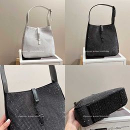 Y-shaped Hobo dimonds shouder bag Fashion Designer hobo half moon cross body Women handbag bucket totes Luxury genuine leather