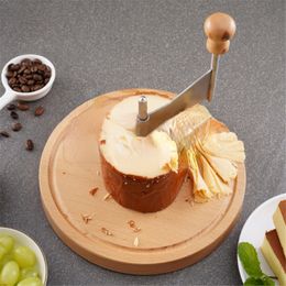 Cheese Tools Cutting Wooden Rotary Shaver Manual Kitchen Baking Chocolate Chip Scraper Flower Cutter Shredder 230302