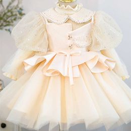 Girl's Dresses Girls Korean Princess Dress for Baby Formal Elegant Wedding Dresses Kids Vintage Ball Gown Children Birthday Party Vestidos