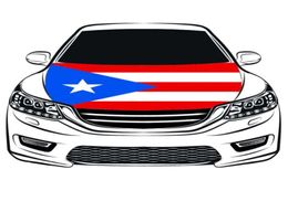 Das Commonwealth von Puerto Rico National Flag Car Hood Deckung 33x5ft 100 Polyestergine Elastic Stoffe können gewaschen werden