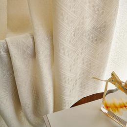 Curtain Curtains For Bedroom Living Dining Room Nordic Retro Wabi-Sabi Japanese Linen Cream Windows Door Simple High Shading