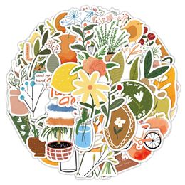 60PCS Botanical Bohemian Graffiti Stickers For Car Laptop Ipad Bicycle Motorcycle Helmet PS4 Phone Kids Toys DIY Decals Pvc Water Bottle Suitcase Decor