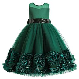 Girl's Dresses Flower Girls teens Christmas Girls Dresses Birthday party Formal Evening Gown Princess Dress Children Clothing For Girl Clothes