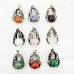 Charms Natural Semi-precious Stone Dragon Claw God Beads Vintage Pendant For Jewellery Making DIY Necklace Accessories Gothic