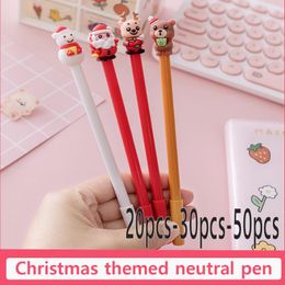 20/30/50 PCS Christmas Gift Pen Hat Cubs Neutral 0.5 Black Student Stationery