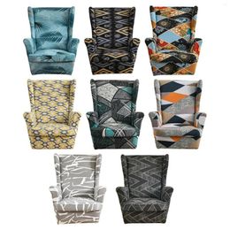 Chair Covers Stretch Wingback Cover Breathable Elastic Printed Reusable Modern Soft Sofa Couch For Dining Room Living