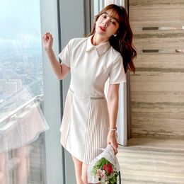 Casual Dresses Gentle Noble Small girl Skirts Cultivate Morality Sweet Girl Leisure Shortsleeved Dress Goddess Of Aristocratic Temperament Van Z0216