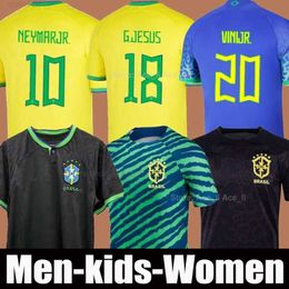 Brazil 2022-23 Thai Quality Soccer Jersey 10 Neymar 9 Richarlison 1 Alisson 3 Thiago Sia 4 Marquinhos 2 Danilo 6 Alex Sandro 20