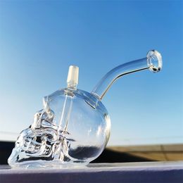 Skull Glass Bubbler Bong Hookahs Accessory Smoke Glass Pipe Heady Dab Rigs Bubblers Chicha