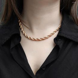 Chains 5/6/7mm Womens Mens 585 Rose Gold Colour Rope Chain Necklace Twisted Necklaces Fashion Party Wedding Jewellery Gifts CNM02A