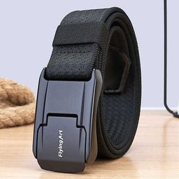 Belts Belt Men Outdoor 115 125 135cm Tactical Quick Release Magnetic Buckel Belts Multifunction Marine Corps Canvas Belts Men Z0228