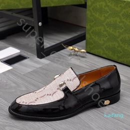 New Designers Dress Shoes Men Loafers Luxurious Genuine Leather Brown black Mens Casual Designer Shoes Slip On Wedding Shoe 02