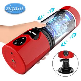 Masturbators Automatic Male Masturbator 3 Speed Thrusting Rotating Penis Stimulator Electric Pocket Pussy Male Stroker Adult Sex Toys for Men L230228