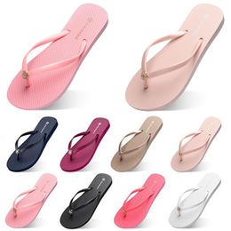 Fashion Slippers Flip Flops womens mens Slipper black yellow navy bule white pink brown red summer slides for Beach washroom