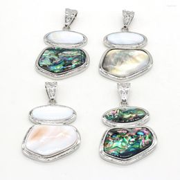 Pendant Necklaces Natural Shell Irregular Shape Mother Of Pearl Splicing Abalone Charms For Jewellery Making DIY Necklace Accessories