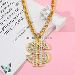 Pendant Necklaces Symbol Necklace Pendant US Dollar Unisex Necklace Fashion Versatile Fashion Jewellery T230303