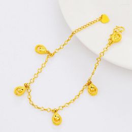 Anklets Waterdrop Design Anklet Chain Women Girl 18k Yellow Gold Filled Pretty Jewelry Gift