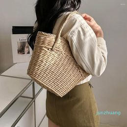 Evening Bags Women Beach Bag Large Capacity Luxury Designer Female Woven Simple Fashion Totes Straw Handbag 02