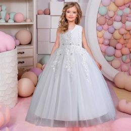 Girl's Dresses Elegant Flower Girl Dress For Wedding Party Come Kids Girls Formal Evening Dresses Children Birthday Princess Clothing