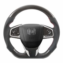 Replacement Carbon Fibre Car Steering Wheels Styling For Honda CRV Customised Racing Wheel