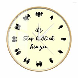 Wall Clocks Slap O Clock Hand Signs Silent Non Ticking For Living Room Minimalist Art Home Decor Modern Design Simple Watch