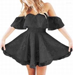 Party Dresses Sweetheart Ruffle Sleeve Homecoming Teens A-line Lace Mini Short Prom Dress