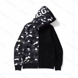 Mens Hoodies Designer Hoodie Shark Luminous Sweaters Hoodys Women Sweatshirts Letters Camo Hoody Oversized Zip Embroidered CardiganBJQ9