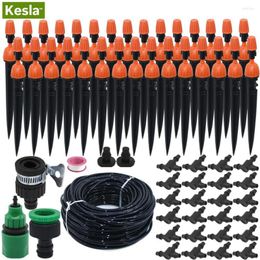 Watering Equipments KESLA 25M DIY Micro Drip Irrigation Kits System With 4/7 Adjustable Drippers Automatic Controller For Garden Greenhouse