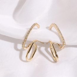 Stud Earrings Metal Simple Ear Cuff For Women Fashion Gold Colour Alloy Punk Style Geometric Piercing Earring