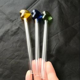 Smoking Accessories Peach heart straight pot , Wholesale Glass Bongs, Oil Burner Glass Water Pipes, Smoke Pipe Accessories