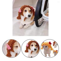 Dog Apparel Lovely Pet Hat Attractive Woollen Yarn Cute Puppy Cap Head Wrap