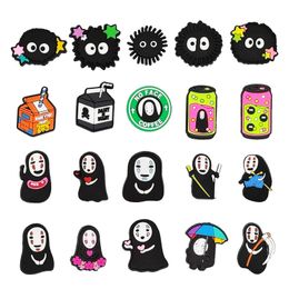 Shoe Parts Accessories No Face Movie Faceless Man Decoration Charms For Bubble Slides Sandals Clogs Pins Girls Kids Boys Party Favour Otbra